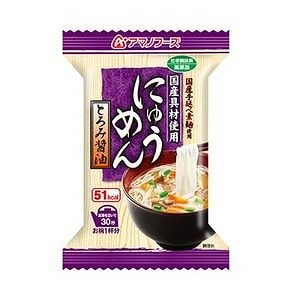 [まとめ買い]アマノフーズ にゅうめん とろみ醤油 14g（フリーズドライ） 48個（1ケース）