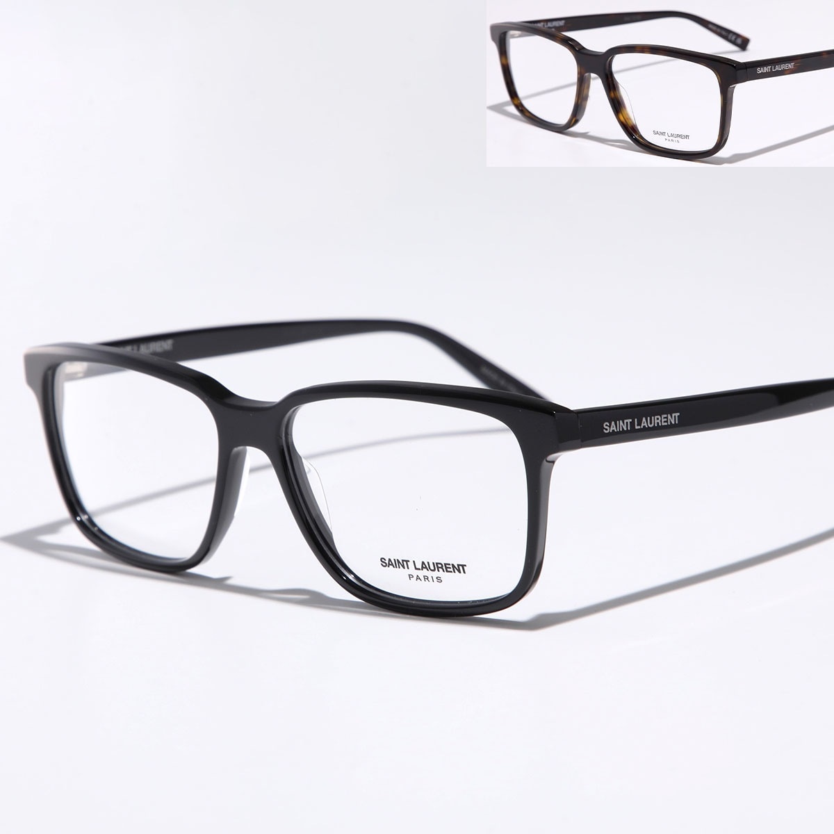 SAINT LAURENT サンローラン メガネ SL 458 メンズ レディース スクエア型 フルリム セルフレーム 黒縁 眼鏡 めがね 伊達メガネ ダテ アイウェア カラー2色