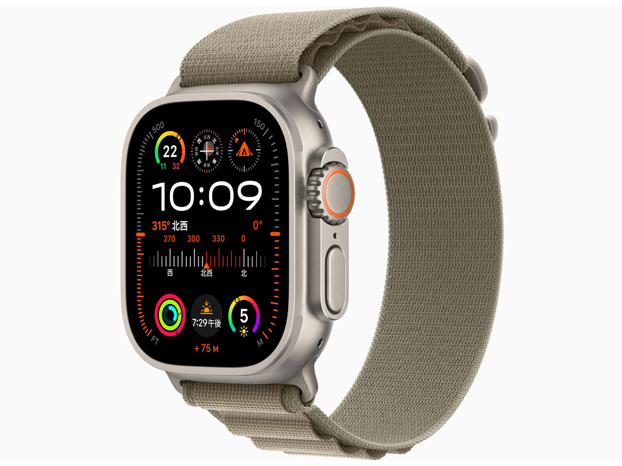 Apple Watch Ultra 2 GPS+Cellularモデル 49mm MREX3J/A [オリーブアルパインループ S]
