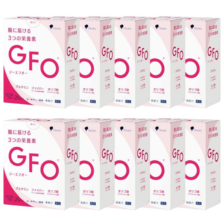 10個セット 株式会社大塚製薬工場 GFO 10g×21本 粉末清涼飲料 グルタミン ファイバー オリゴ糖 食物繊維 腸内フローラ 腸のための栄養 18,550円