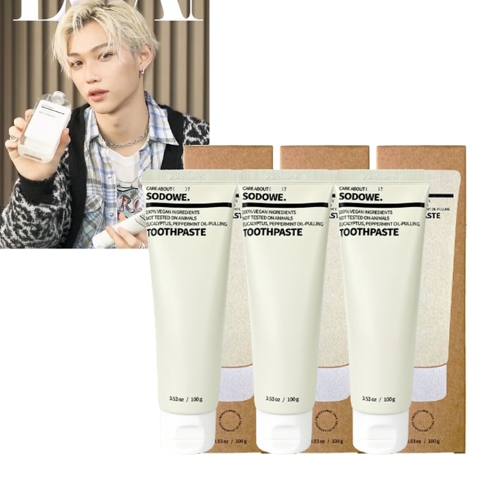 【Straykids使用】 SODOWE ビーガンオイルプール歯磨き粉100g x 3個
