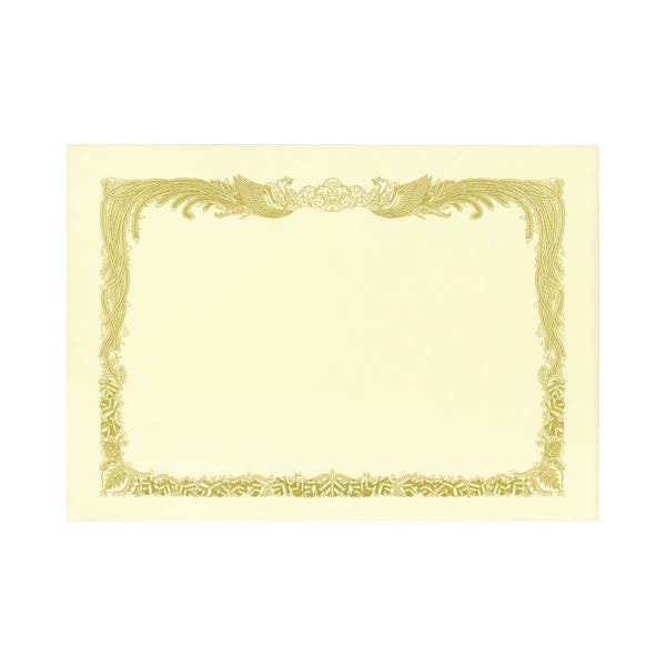 （まとめ） TANOSEE 賞状用紙 クリーム A4 タテ書用 1冊（10枚） [x30セット]