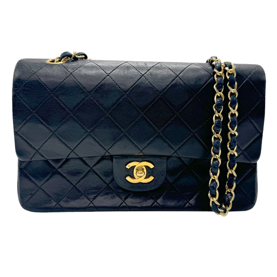 シャネル CHANEL ショルダーバッグ ダブルフラップ マトラッセ ラムスキン ブラック ゴールド レディース z2802 428,000円