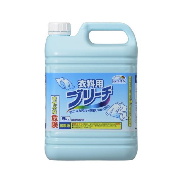 （まとめ）スマイルチョイス塩素系漂白剤衣類用ブリーチ 本体 5kg[x5セット]