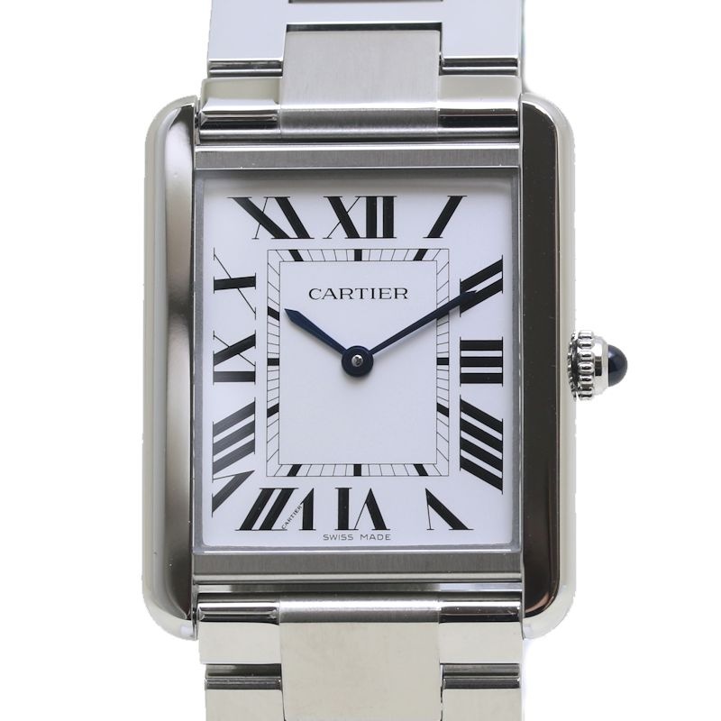 タンクソロLM W5200014【正規店購入/電池交換済】ステンレススチール メンズ /39859【中古】【腕時計】