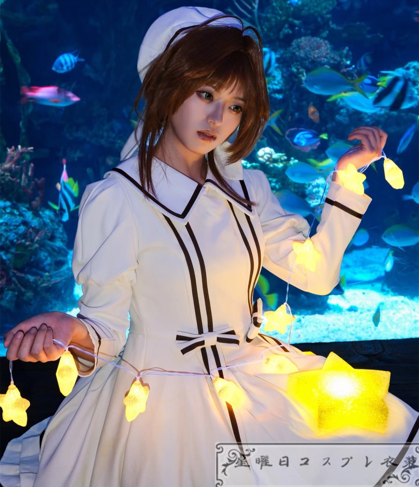 新品カードキャプターさくら クロウカード編 木之本桜 水族館 コスプレ衣装 コスチューム品質良い 店舗お勧め