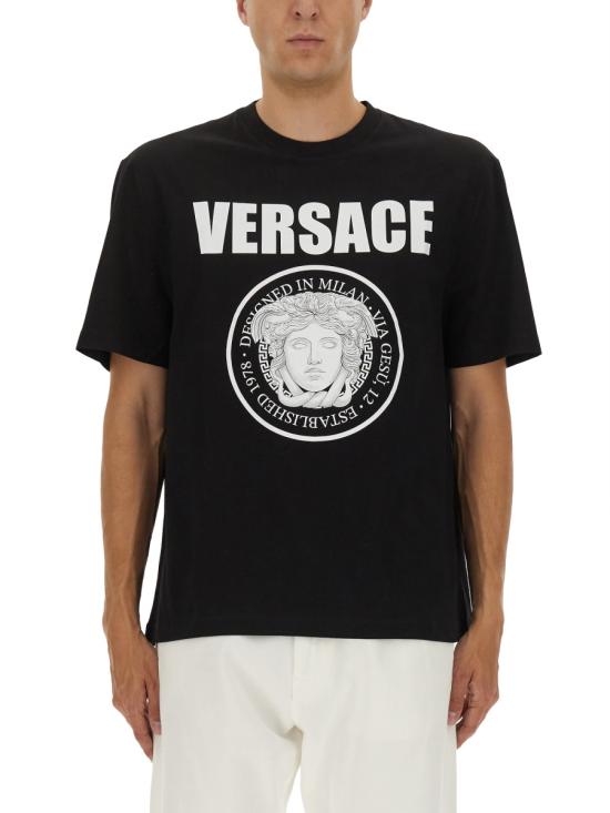 VERSACE Men T-Shirts 1013302 1A150831B000 BLACK