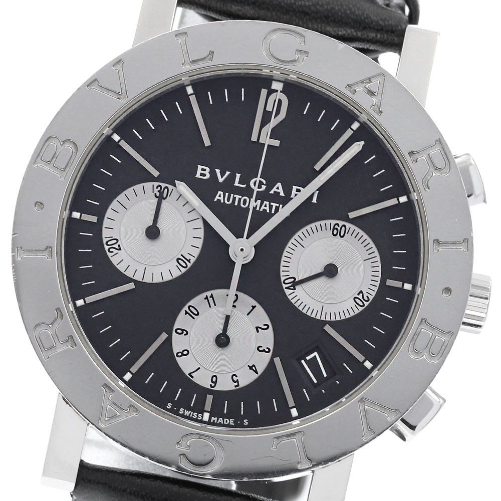 ブルガリ BVLGARI BB38SLCH ブルガリブルガリ クロノグラフ デイト 自動巻き メンズ _821767【中古】