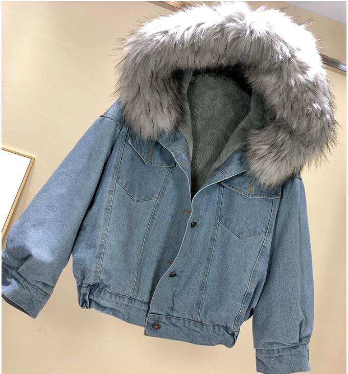 冬 レディース デニムジャケット 裹起毛 ジャケット　ラムウール アウター トップス カジュアル オ