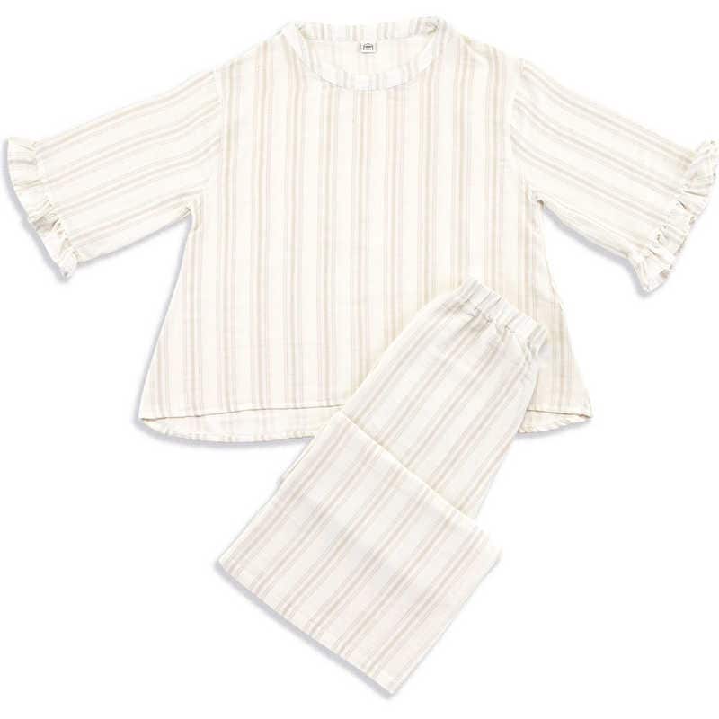 タオル美術館　cococi beauty アデル ガーゼルームウェア Lサイズ アイボリー