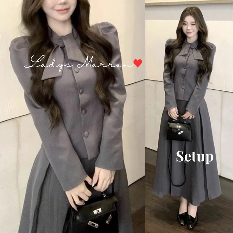 【急速出荷 2025年新作】セットアップ レディース きれいめ 個性的 かわいい 七五三 ママ 母親 同窓会 成人式 二次会 卒業式 ロングスカート セレモニー ガーリー ハイウエスト ツーピース 2