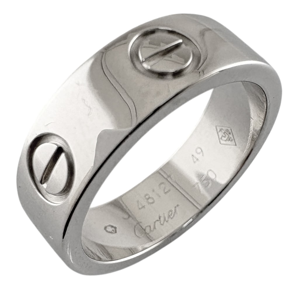 カルティエ ラブ リング 指輪 8.5号 18金 K18ホワイトゴールド CARTIER 中古 美品