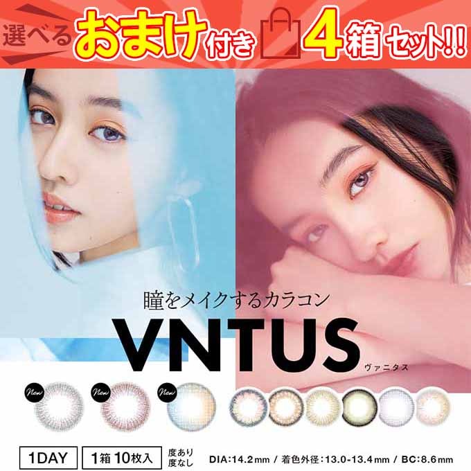 カラコン 1day ヴァニタス ワンデー 4箱40枚(10枚入4)カラーコンタクト 14.2mm 度なし 度あり ナチュラル