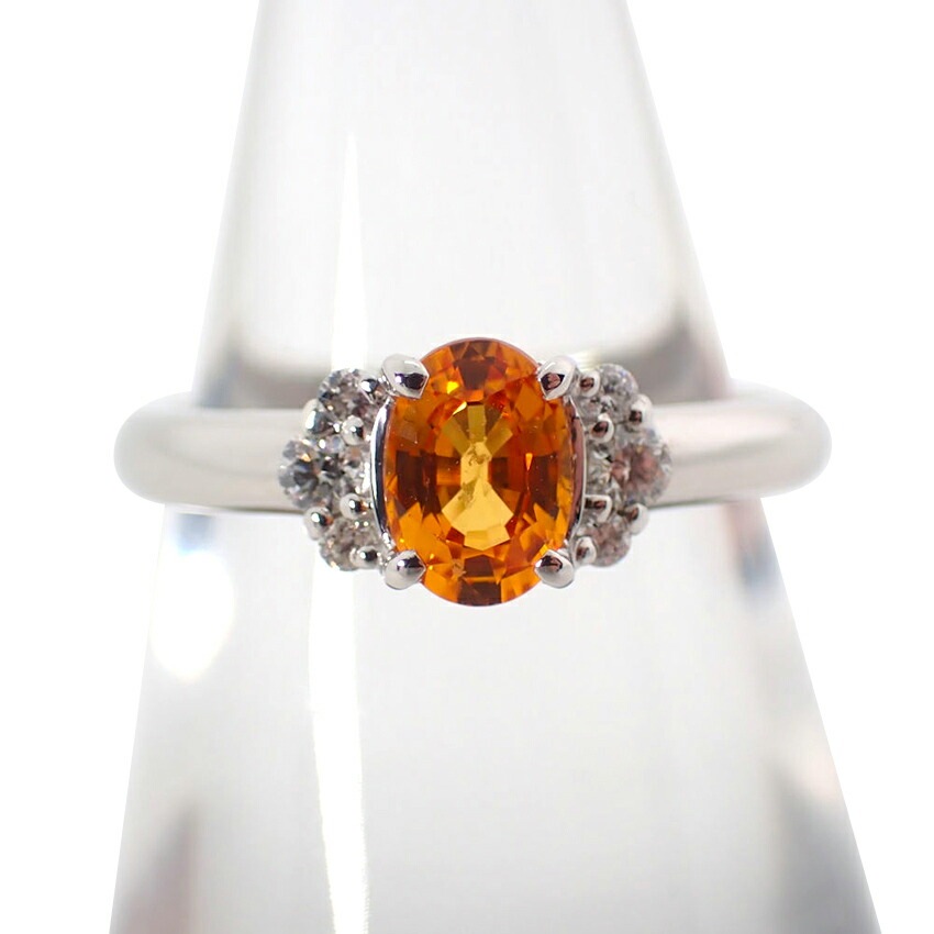 【中古】Pt900 オレンジサファイア リング/7号/g408-62 35,230円