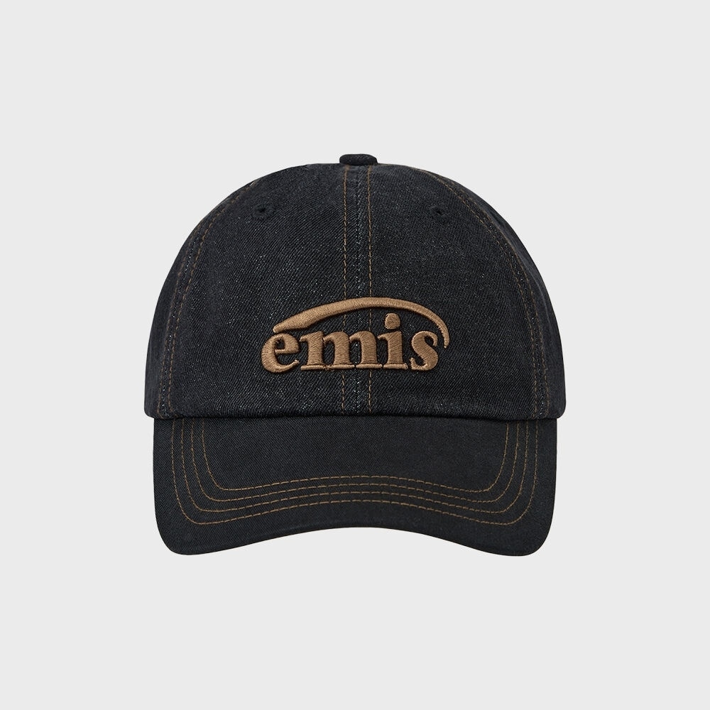 エミズドデニムボールキャップ-グレー/ブラック