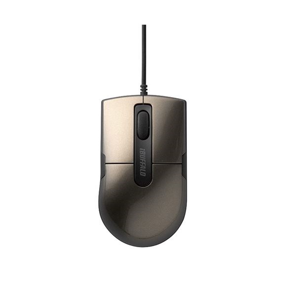 （まとめ） バッファロー 有線BlueLEDマウス静音 3ボタン Sサイズ ブラウン BSMBU26SSBW 1個 10セット