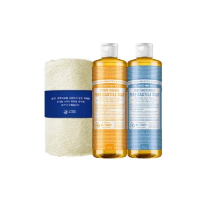 ドクターブローナス カスチールソープセット（475mlx2+タオル） 5,403円