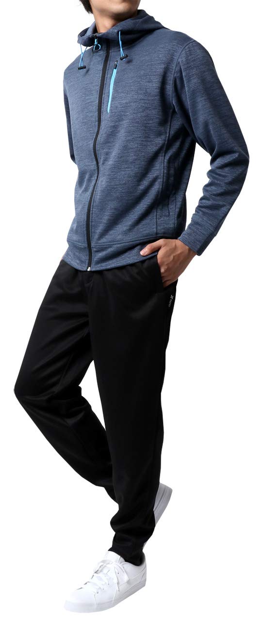 [タルテックス] ランニングウェア ジャージ メンズ 上下セット 吸汗速乾 別注 (4L, ネイビー)