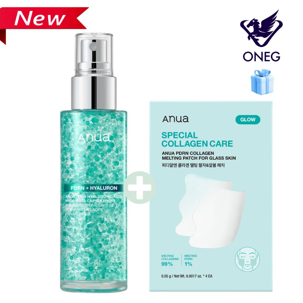 [PDRN 2種セット] ヒアルロン酸保湿カプセルミスト100ml＋コラーゲンメルティング ほうれい線・頬のケアパッチ／乾燥肌／保湿ケア／ハリ／敏感肌／角質ケア／シワケア／ほうれい線／コラーゲン