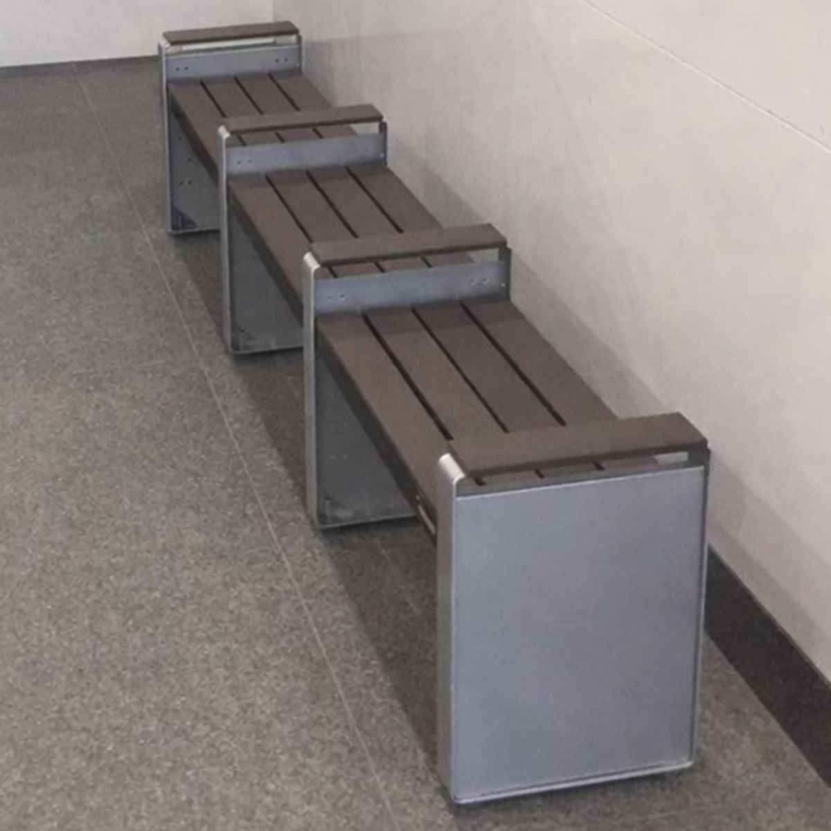 ベンチ 幅188cm ステップベンチ 屋外 業務用 屋外ベンチ 座面高 6段階調節 連結 屋内外 再生 樹脂製 長椅子 イス 背もたれ無し 組立 屋内 法人限定