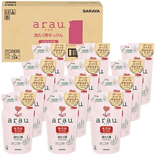 【ケース販売】 ARAU. アラウ 洗たく用 せっけん 詰替用 1リットル12個入