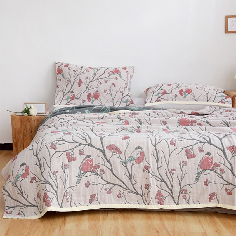 ガーゼケット 4重 タオルケット シングル 夏用 リバーシブル 厚手 肌掛け 肌掛けふとん 洗える 肌掛け布団 キルトケット 肌掛け布団 夏のキルト ダブル コットン100 サ