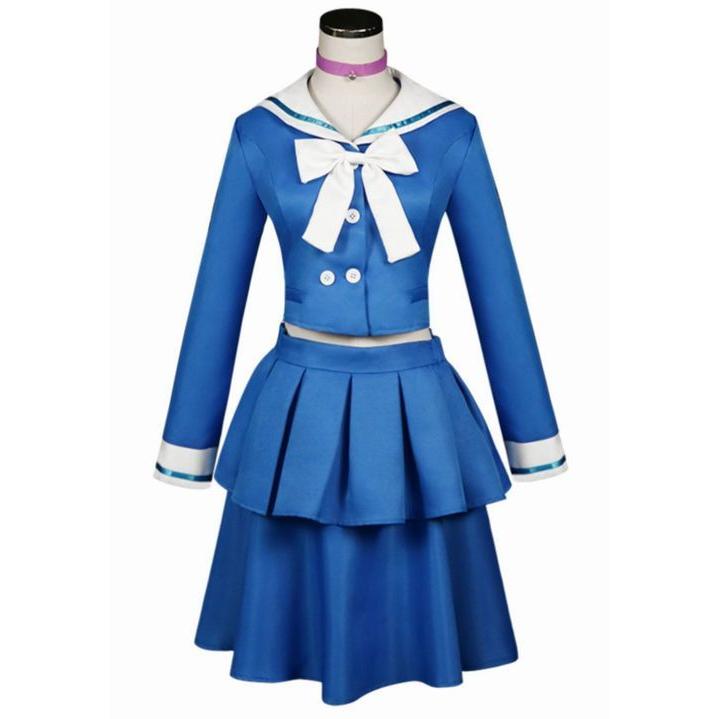 ハロウィン ニューダンガンロンパV3 風 茶柱転子 ちゃばしらてんこ コスチューム コスプレ衣装 8点セット サイズ SXXL