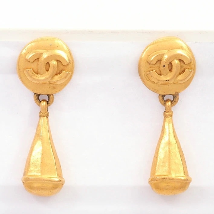シャネル ココマーク 雫モチーフ スウィング クリップタイプ 【イヤリング】