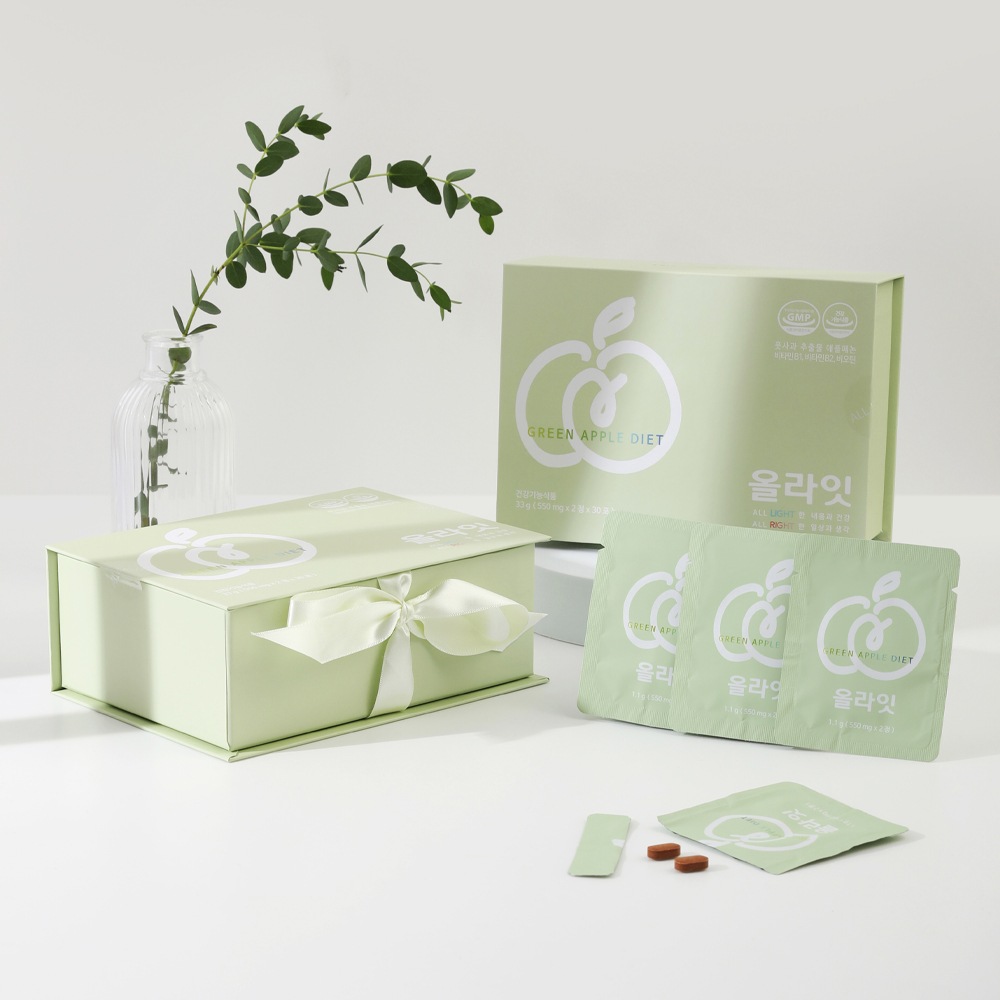 オールライト青りんごエキス アップルフェノン4種 機能性原料配合 植物性ダイエット 一日一包 体脂肪減少