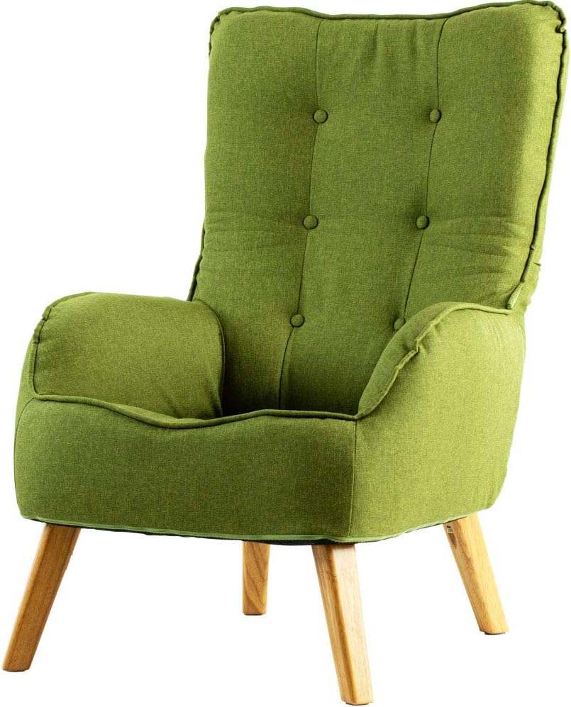 座椅子 1人掛け フロア ソファー おしゃれ 一人掛けソファ リラックス ラバーウッド グリーン HGSF-930 66×75×93cm