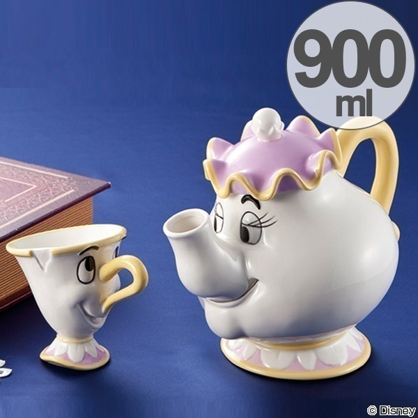 ティーポット カップ セット 美女と野獣 急須 陶器 食器 キャラクター （ 食洗機対応 コップ 電