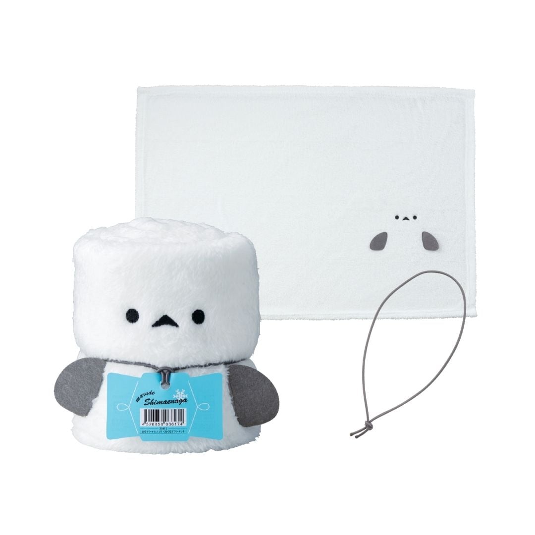 【30個セット】まるでシマエナガ！ くるくるブランケット かわいい ふわふわ ギフト 防寒グッズ 子供会景品 来場プレゼント 販促品　ノベルティ プレゼント 雑貨