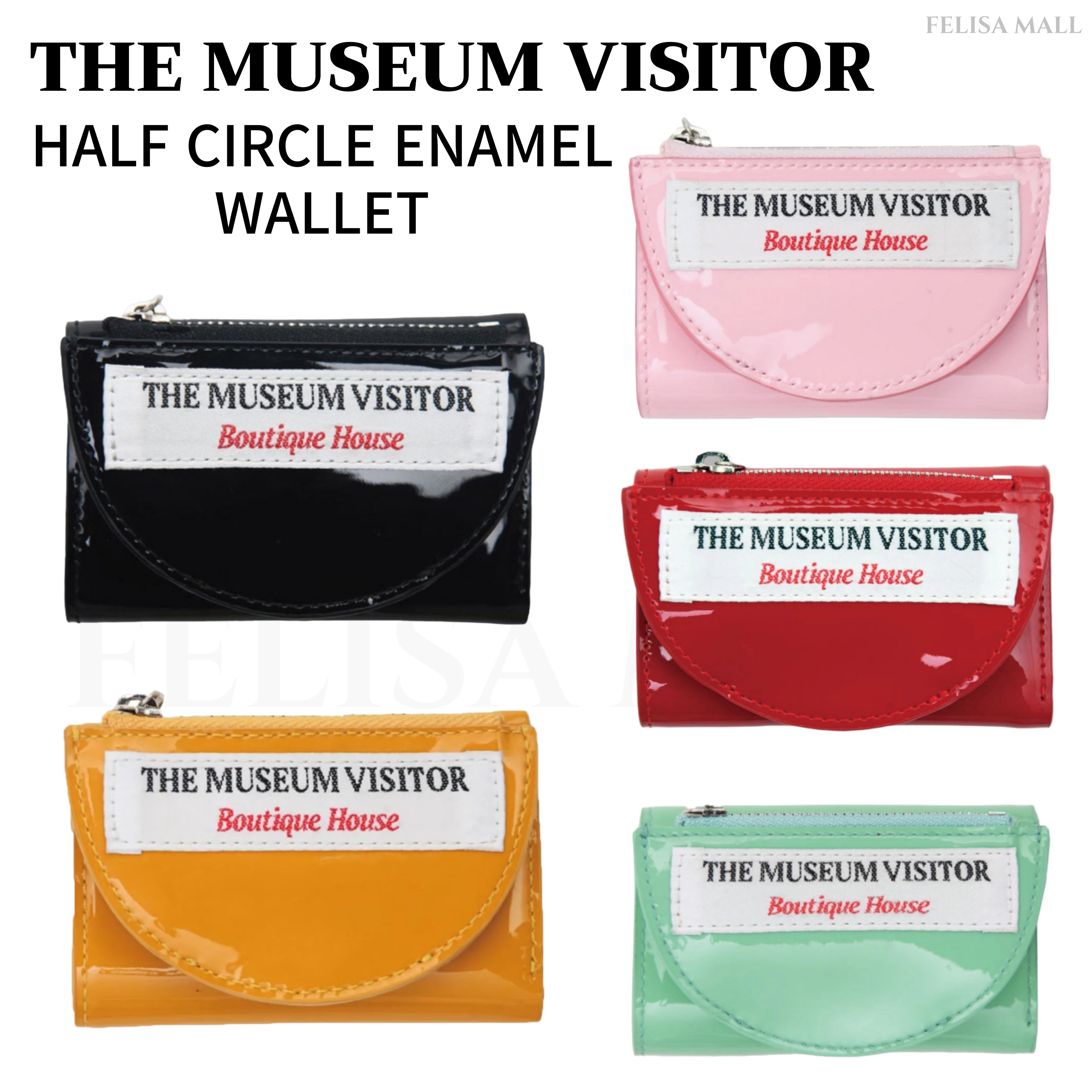 [THE MUSEUM VISITOR] HALF CIRCLE ENAMEL WALLET 人気 韓国財布
