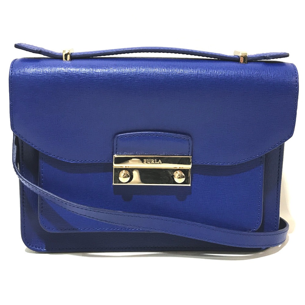 FURLA フルラ ショルダーバッグ ジュリア カバン 2WAY レザー ブルー
