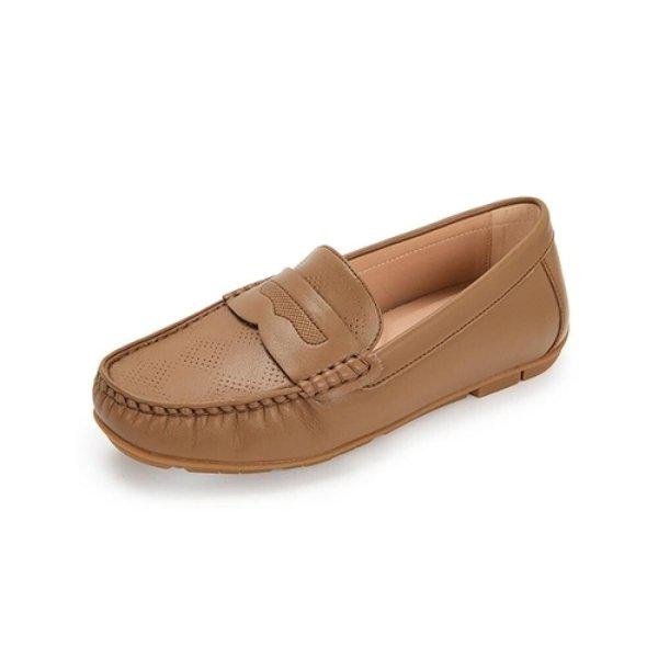 AK原州店 女性 クラシック コンフォート 牛革 短靴 ローファー 2色 522206