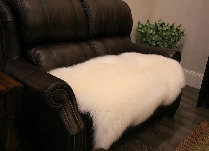 ムートンラグ ラグムートン ラグマット 長毛5～8CM 高級オーストラリア産天然羊毛 100% 高水準の安全性 防ダニ抗菌加工 ムートンフリース(アイボリー, 1.5匹)