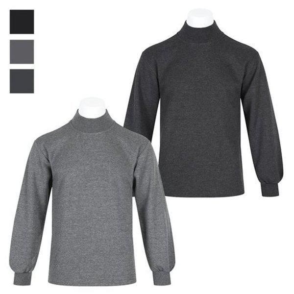 メンズ冬用起毛半襟シボレーTシャツ NA-TSK-Q001-茶色