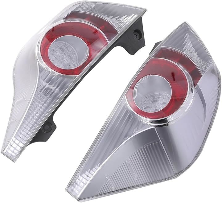 トヨタ 用 アクア NHP10 10系 前期 テールランプ テールレンズ クリアxレッド 純正 交換 タイプ 社外品 カスタムパーツ(左右セット)