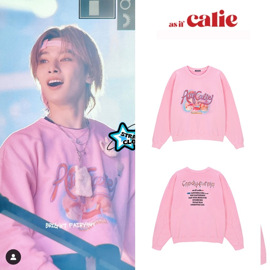 [Stray Kids ヒョンジン着用］CANDYFORNIA SWEATSHIRT PINK