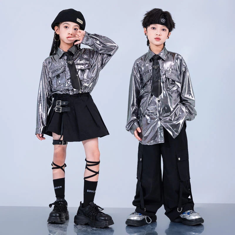 【97% 好評価率】児童街舞潮服少年合唱公演服男児潮クールスパンコールhiphop街舞潮服