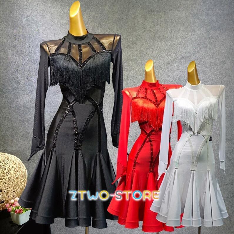 社交ダンス衣装 社交ダンスドレス ダンスウェア モダンドレス ダンス 衣装 ガールズ 社交ダンス競技用のドレス スタンダードドレス