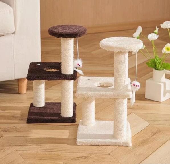 猫用爪とぎ 猫ハウス 省スペース 小型キャットタワー コンパクトサイズ 上品 簡単組立 安全 運動不足解消 ペット 猫タワー キャットハウス