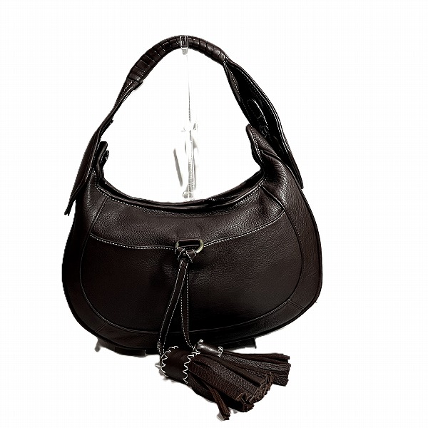 ダコタ レザー ブラウン ワンショルダー バッグ ハンドバッグ 【中古】