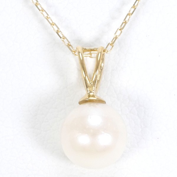 K18 18金 イエローゴールド ネックレス パール 約40cm ジュエリー 中古