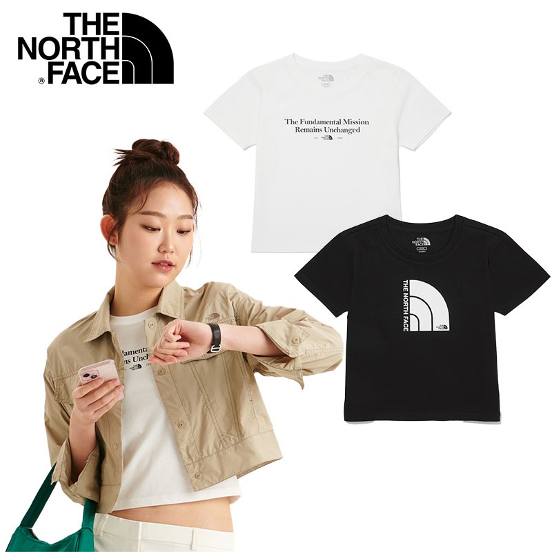 NT7UQ30 WS SLIM CROP S/S R/TEE Tシャツ 半袖 ラウンドティー 韓国ファッション クロップ 安らかさ 女性用