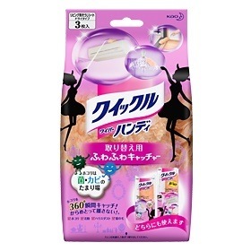 まとめ買いがお得！花王 クイックルワイパー ハンディ 取り替え用ふわふわキャッチャー 3枚24セット Kao Quickle 4901301218292