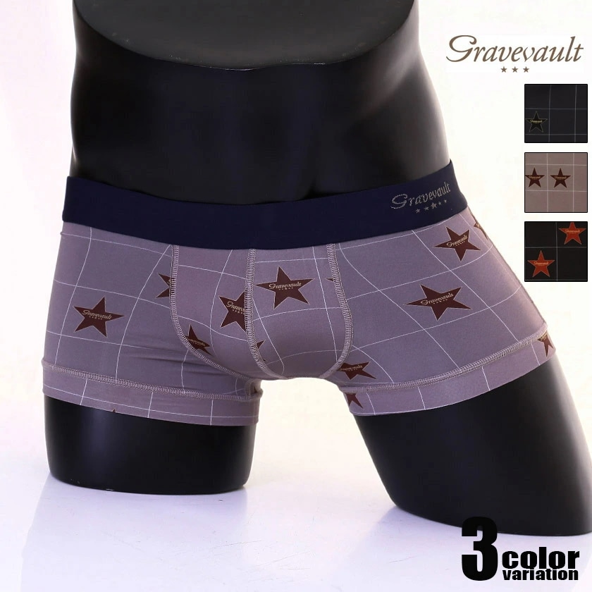 ボクサーパンツ メンズ【Gravevault/グレイブボールト】TIMELESS Low-rise メンズ ボクサーパンツ 男性下着 メンズ パンツ アンダーウェア