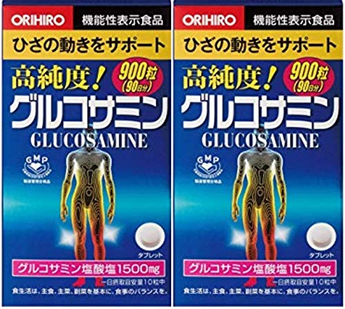 オリヒロ 高純度 グルコサミンコンドロイチン粒徳用 900粒(90日分) 2個セット