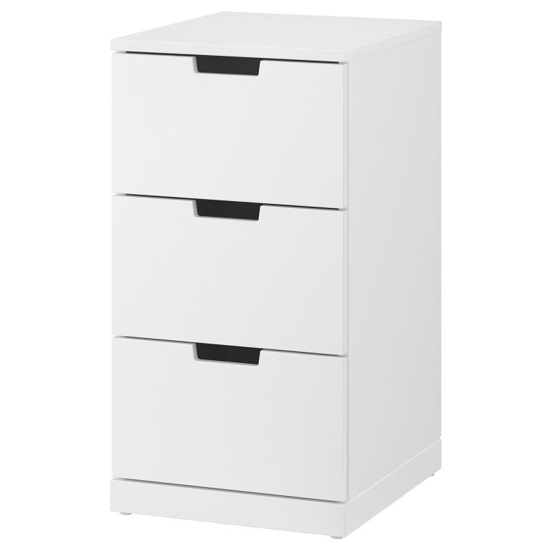 NORDLI ノールドリ チェスト（引き出し×3） - ホワイト 40x76cm