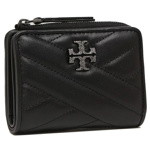 TORY BURCHトリーバーチ 二つ折り財布 ブラック TORY BURCH トリーバーチ 二つ折り財布 エンボスロゴ ブラック